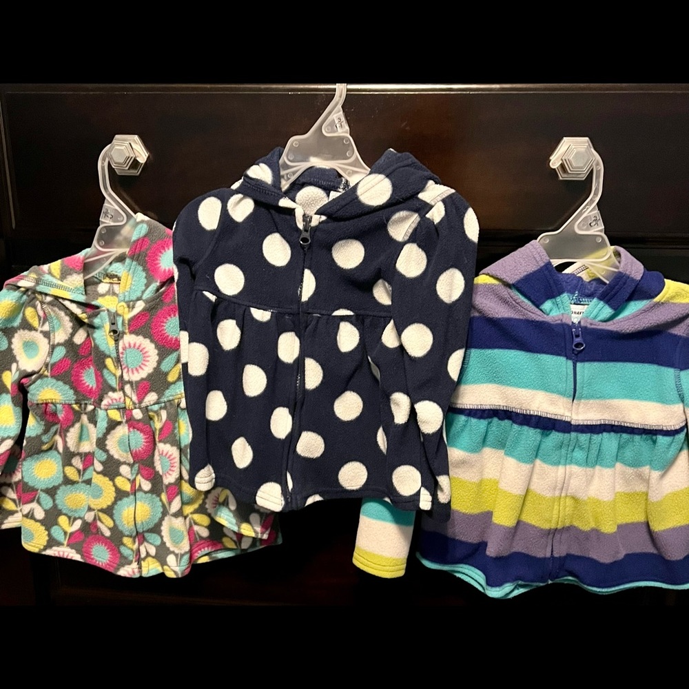 3T Old Navy, girls hooded fleece jackets